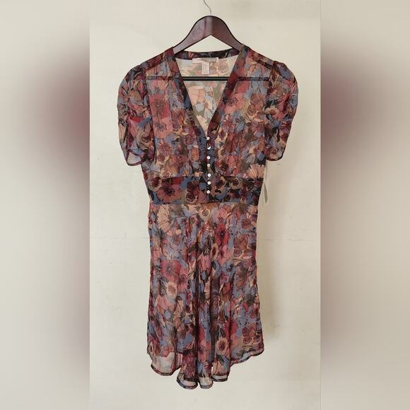 Forever 21 Floral See-through Knee-length Dress Size XS - Picture 9 of 9